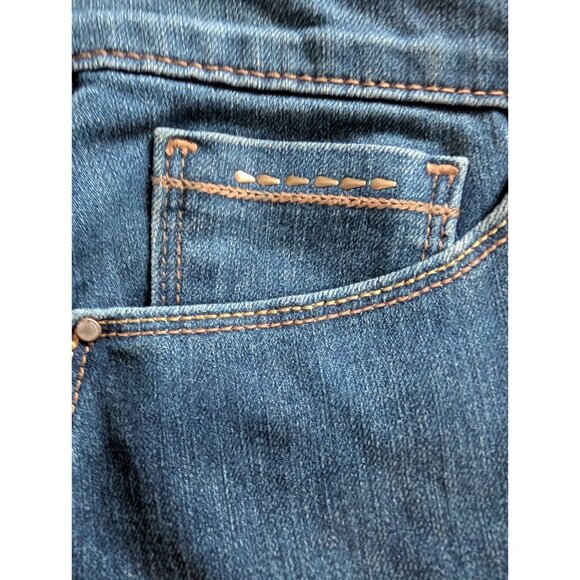 Levis Womens Denim Pencil Skirt Blue Mid-Rise Button Closure Back Pockets Size M - Picture 8 of 10